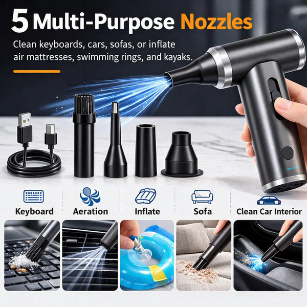 Rechargeable Handheld Electric Air Duster 125000 RPM Powerful Blower