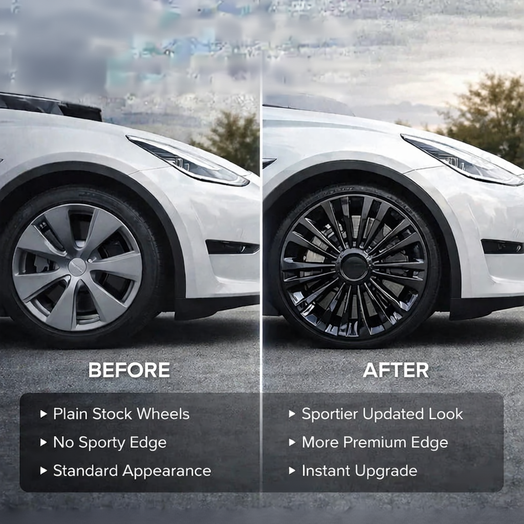 19" Wheel Covers for Tesla Model Y Wheels Rim Protectors (2020-2025.03)