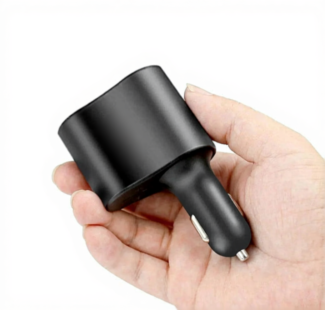 3-in-1 USB Car Charger Adapter Cigarette Lighter 120W Fast Charging for Tesla
