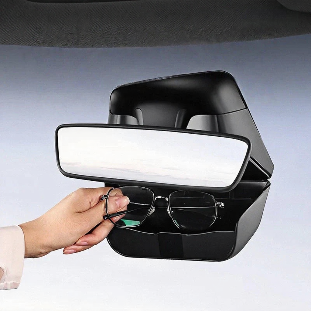 Stealth Sunglasses Holder with Integrated Storage for Tesla Model Y Juniper 2025+