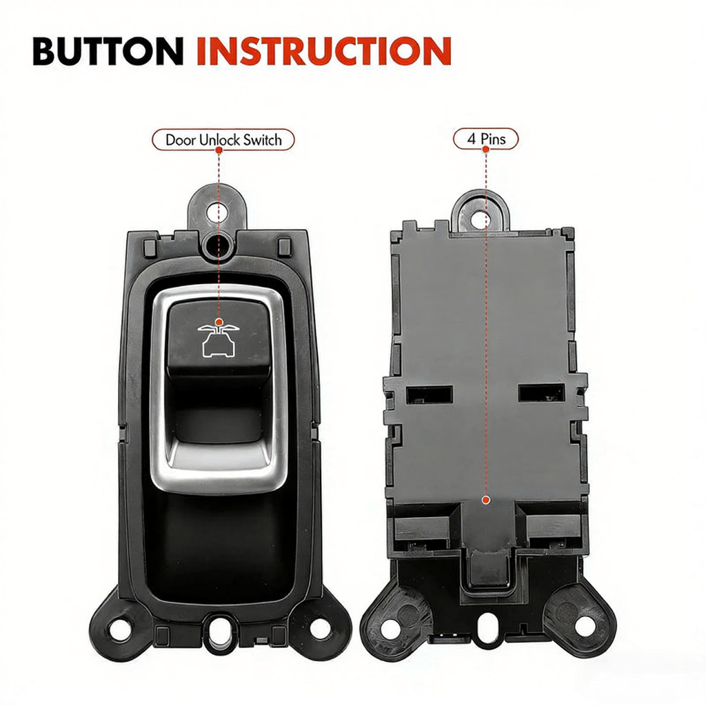 Door Lock Opening Switch Button for Tesla Model X OEM 1038107-01-D / 1038107-02-D