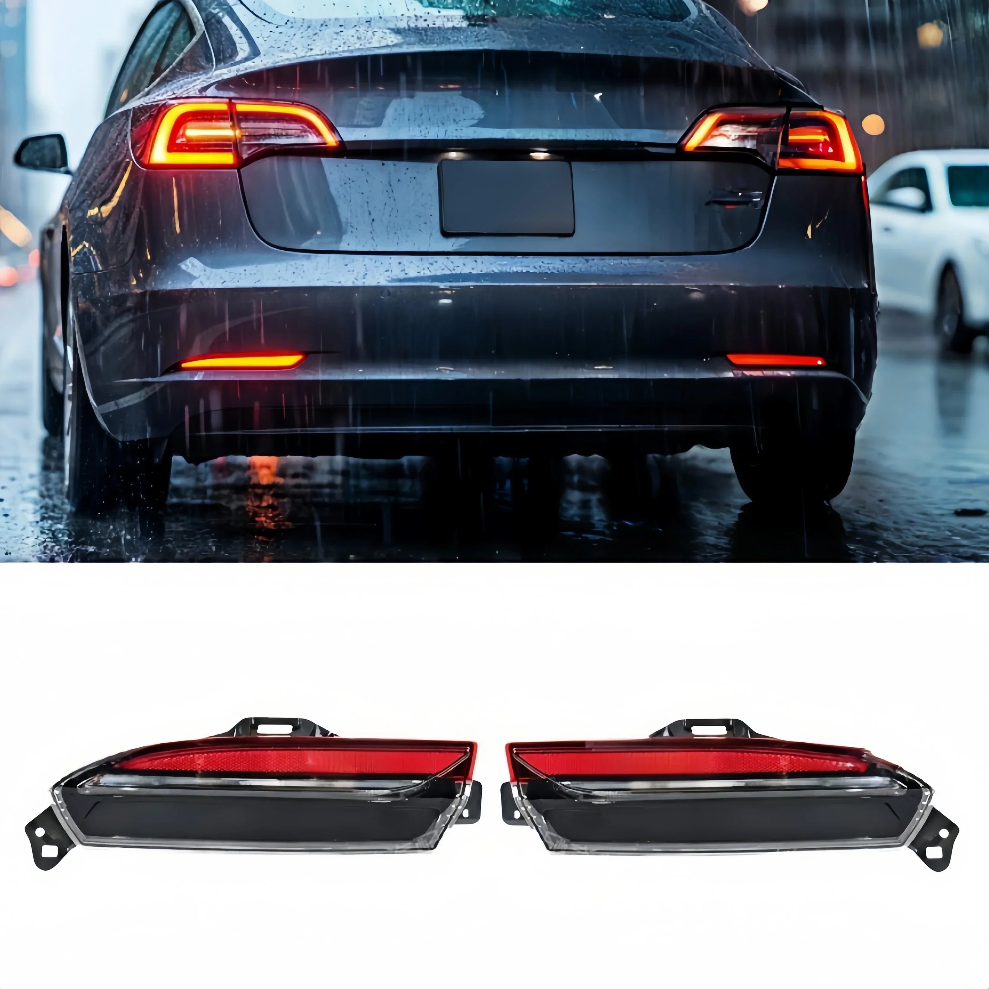 Rear Bumper LED Tail Fog Light Left/Right For Tesla Model 3 Highland 2024+ 1712513-00-D /1712514-00-D Main image