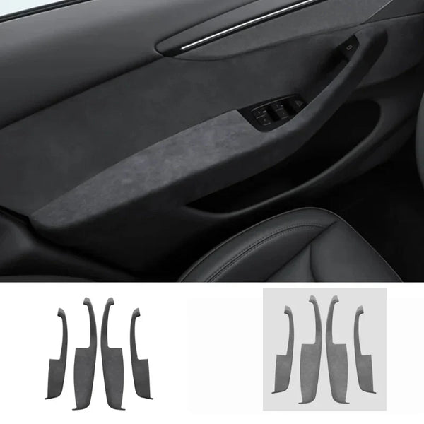 Alcantara Door Armrest Covers for Tesla Model 3/Y