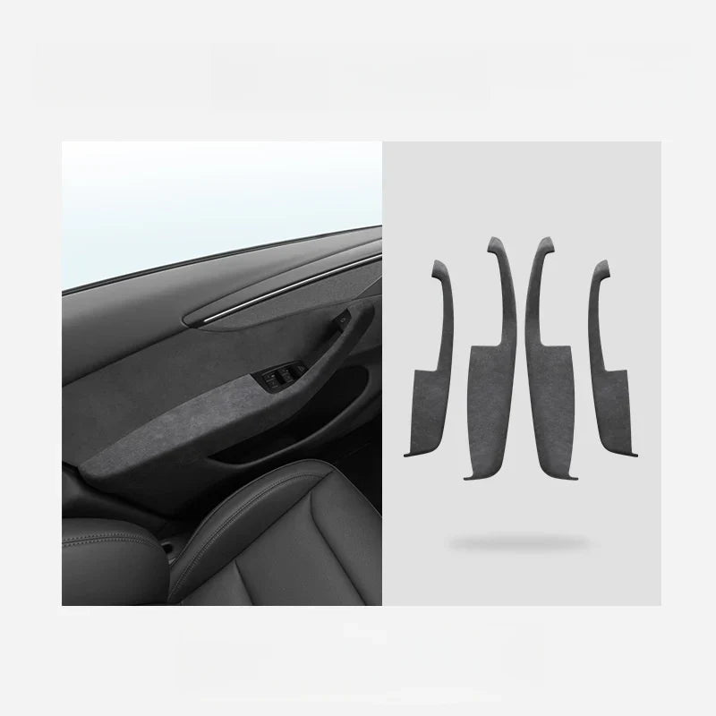 Alcantara Door Armrest Covers for Tesla Model 3/Y