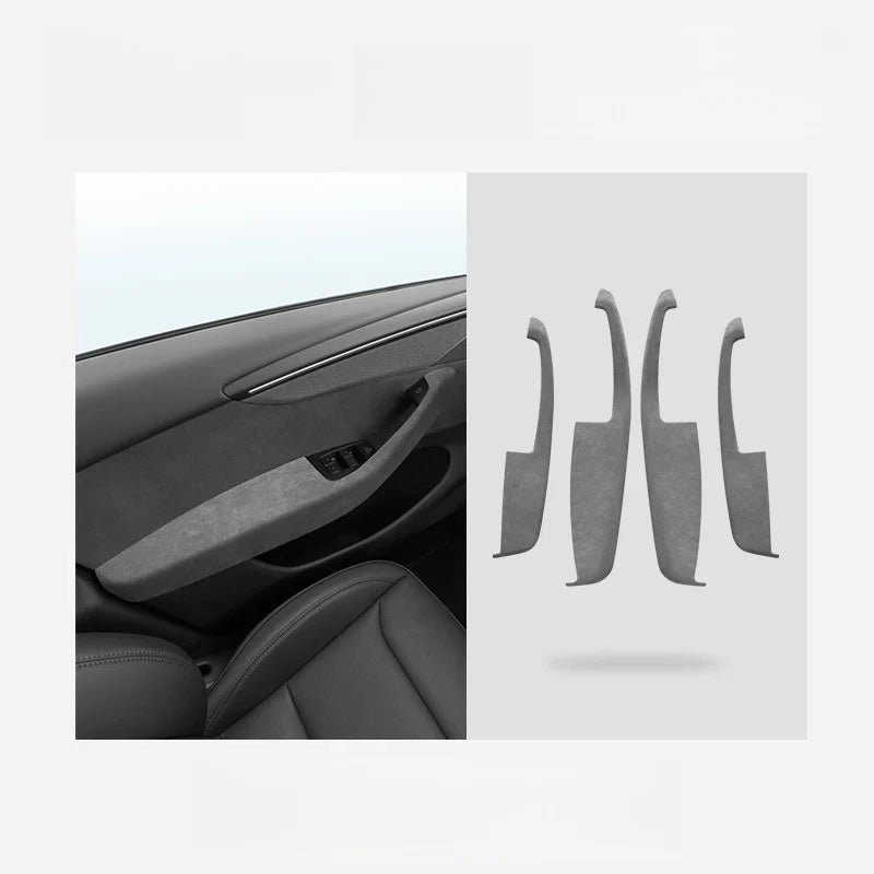 Alcantara Door Armrest Covers for Tesla Model 3/Y