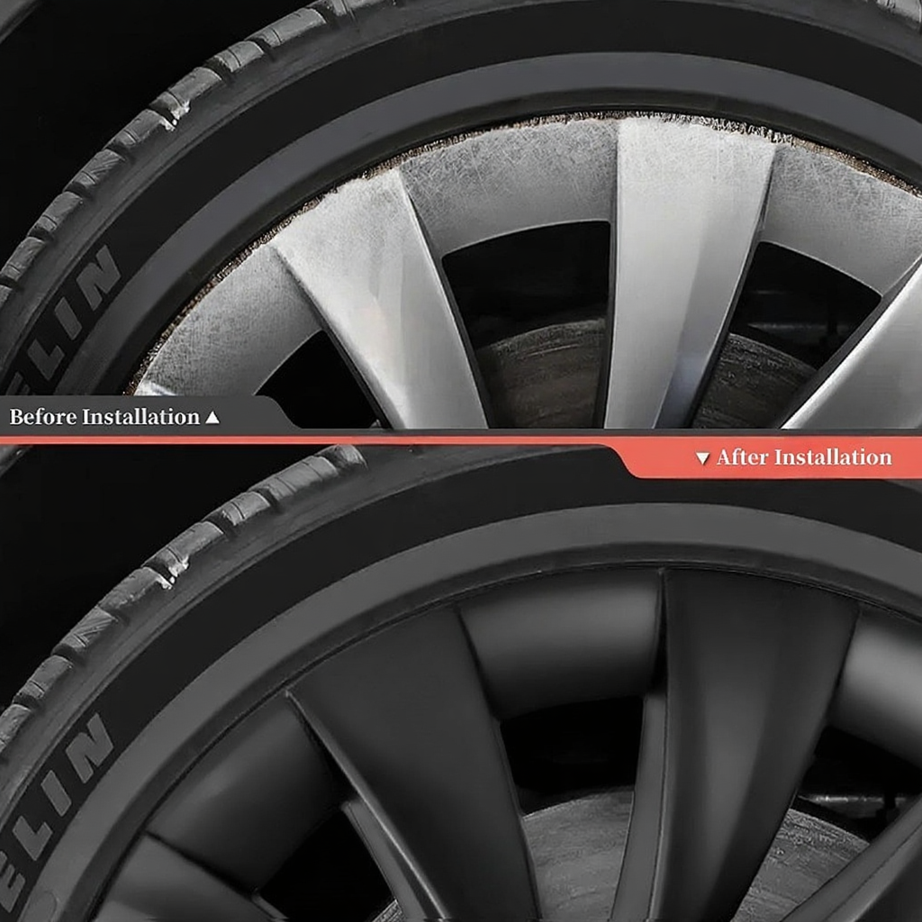 4Pcs Tesla Model Y Juniper 20’’  Helix 2.0 All-in-one Rim Protector
