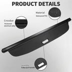 Retractable Leather Cargo Organizer Shield Shade for Tesla Model Y 2021-2025