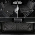 9Pcs All Weather Tesla Model Y Floor Mats TPE - Left rudder