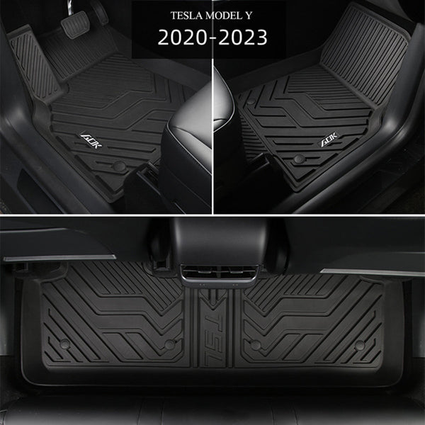 9Pcs All Weather Tesla Model Y Floor Mats TPE - Left rudder