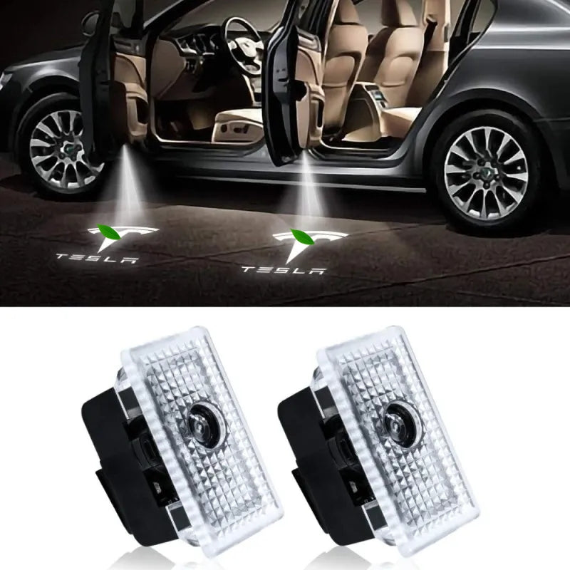 4pcs Original special plug projection light for Tesla Model 3/Y/X/S Main image
