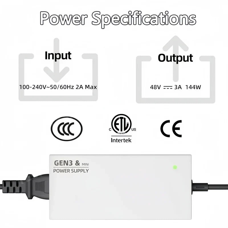 AC to DC Power Supply Adapter 100–240V for Starlink Gen 3 /Mini Secondary image