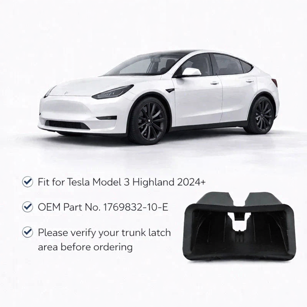 OEM-Style Trunk Latch Cover for Tesla Model 3 Highland 2024+ | 1769832-10-E