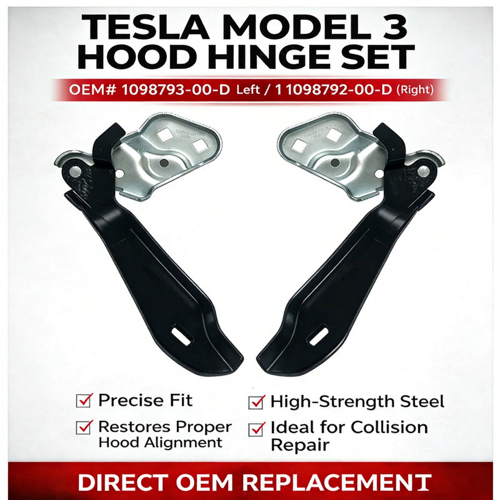 Hood Hinge for Tesla Model 3 (OEM 1098793-00-D, 1098792-00-D)
