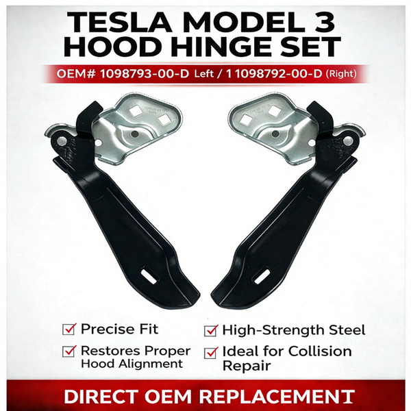 Hood Hinge for Tesla Model 3 (OEM 1098793-00-D, 1098792-00-D)