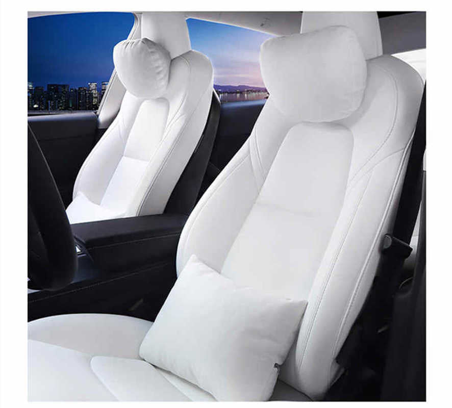 Velvet headrest for Tesla Model S/3/X/Y (2pcs) Secondary image