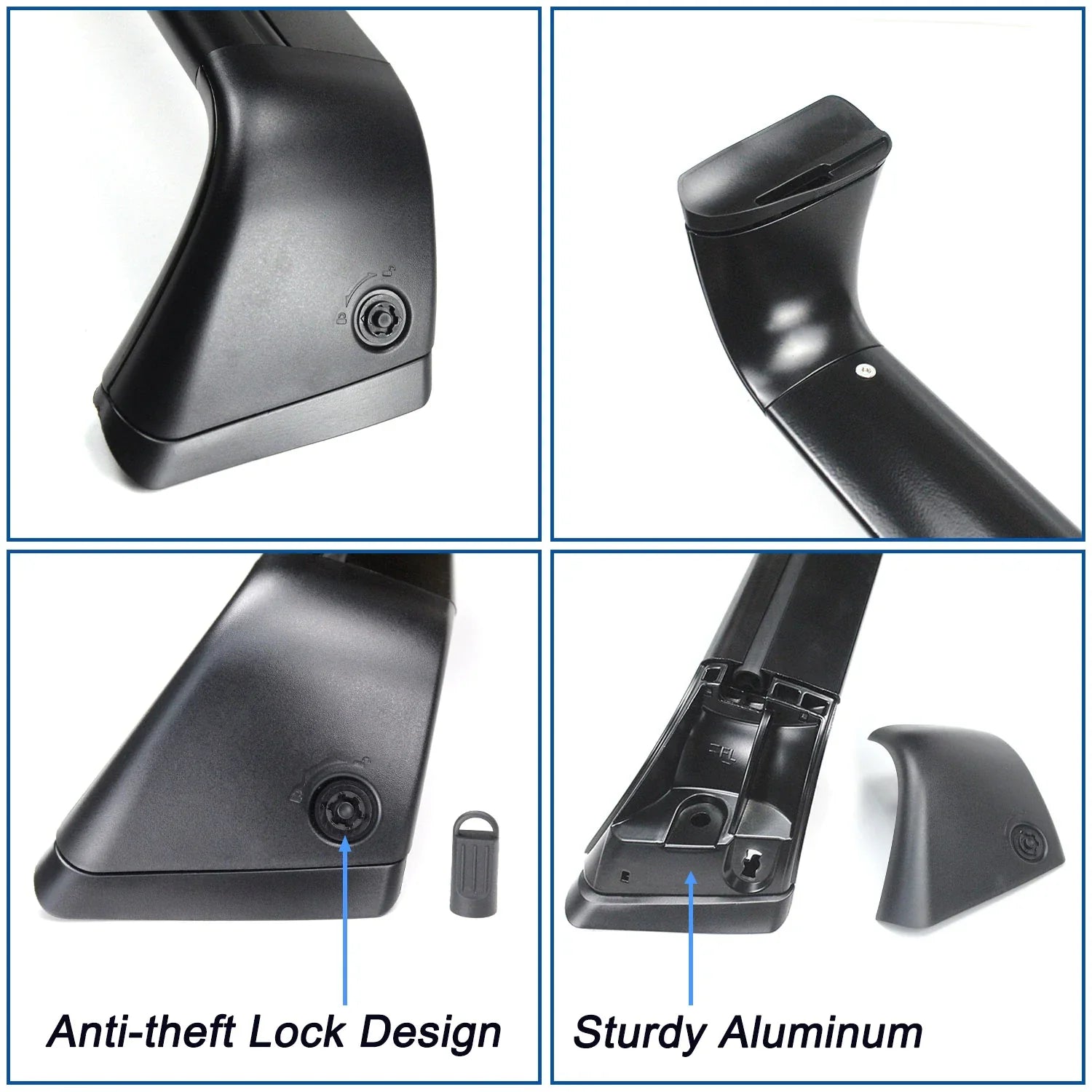 Anti-Theft Lock Equipped Tesla Model 3/Y Roof Rack (Set of 2)