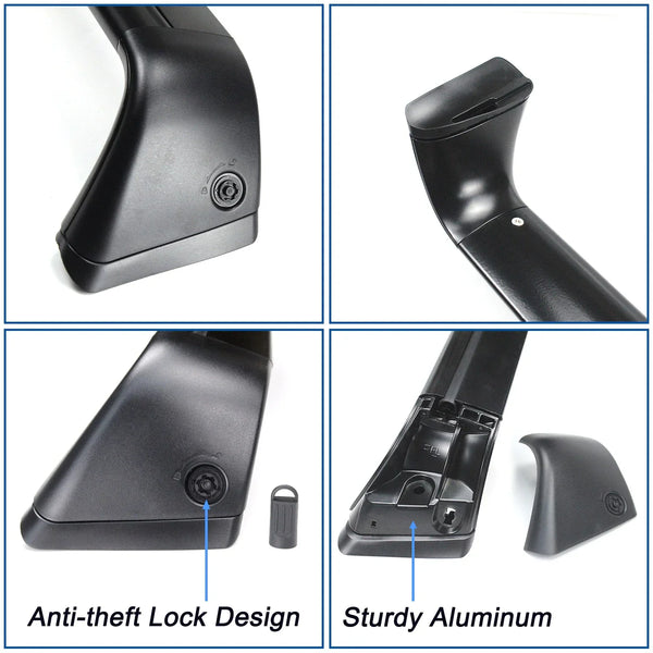Anti-Theft Lock Equipped Tesla Model 3/Y Roof Rack (Set of 2)