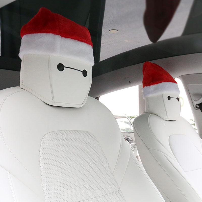Christmas Hat for Tesla Model 3/X/S/Y Seats (2 hats with 2 pair of eyes) Main image