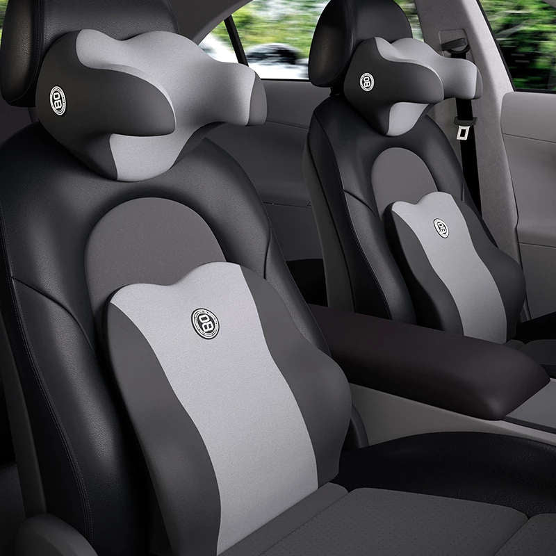 2pcs Tesla U-Shaped Memory Foam Headrest