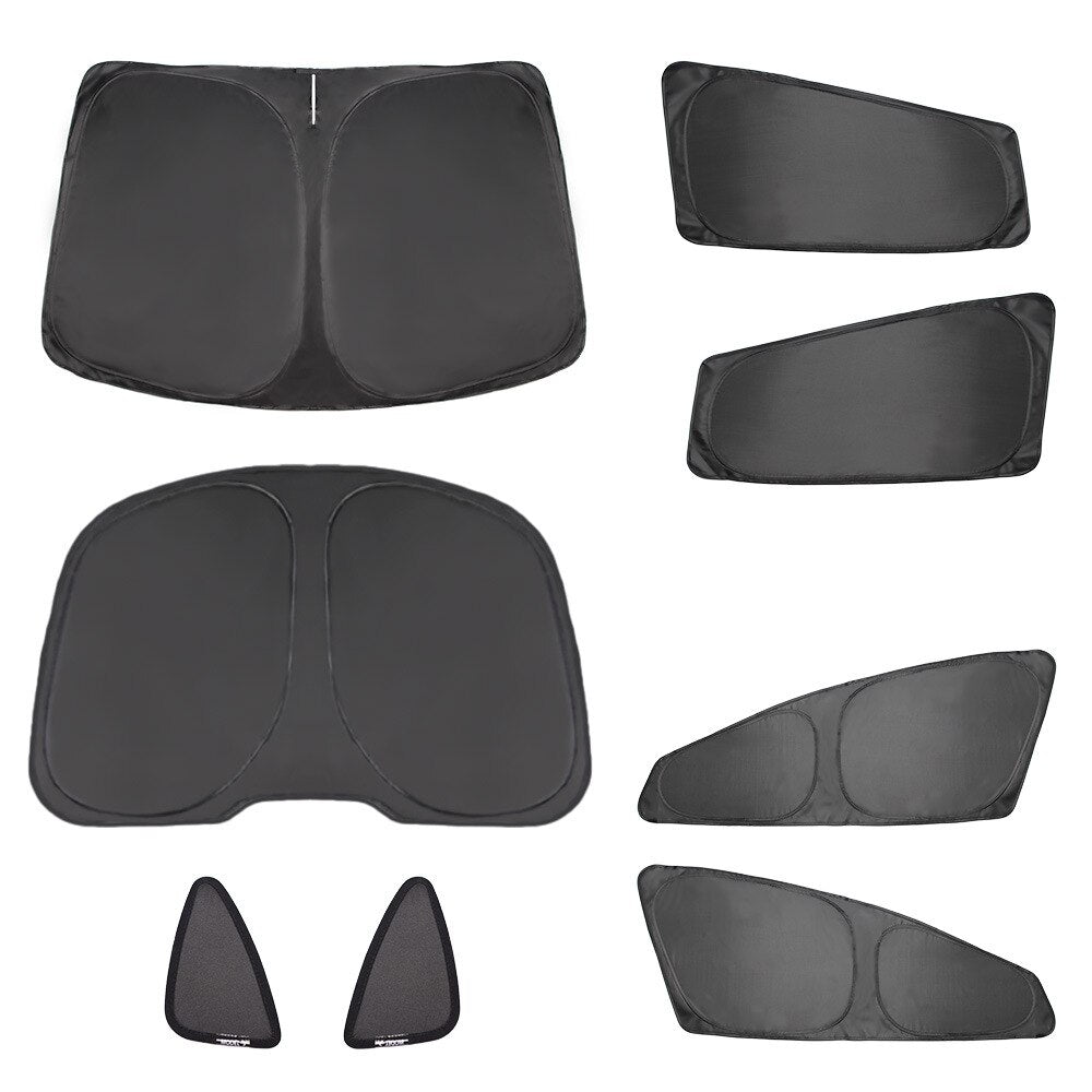 Front Rear Windshield Sunshade for Tesla Model 3/Y