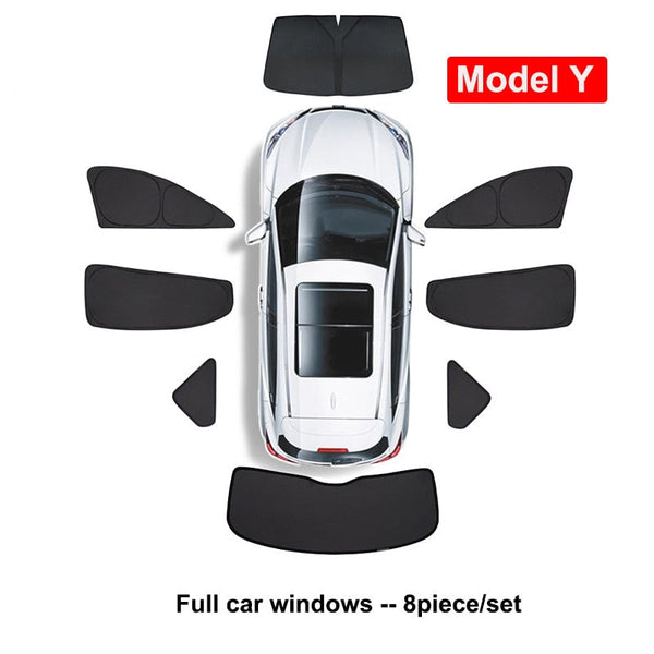 Front Rear Windshield Sunshade for Tesla Model 3/Y