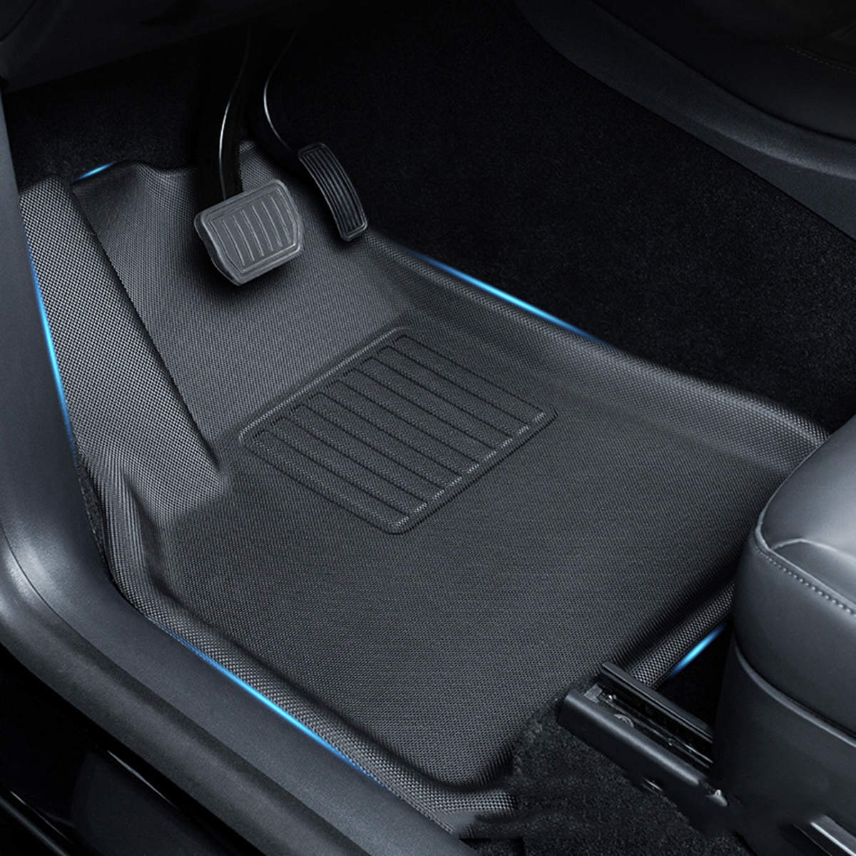 6pcs 3D All Weather Tesla Model Y Floor Mats