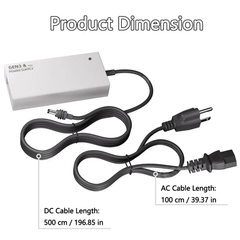 AC to DC Power Supply Adapter 100–240V for Starlink Gen 3 /Mini