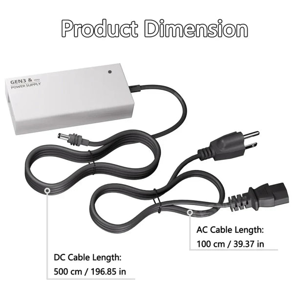 AC to DC Power Supply Adapter 100–240V for Starlink Gen 3 /Mini