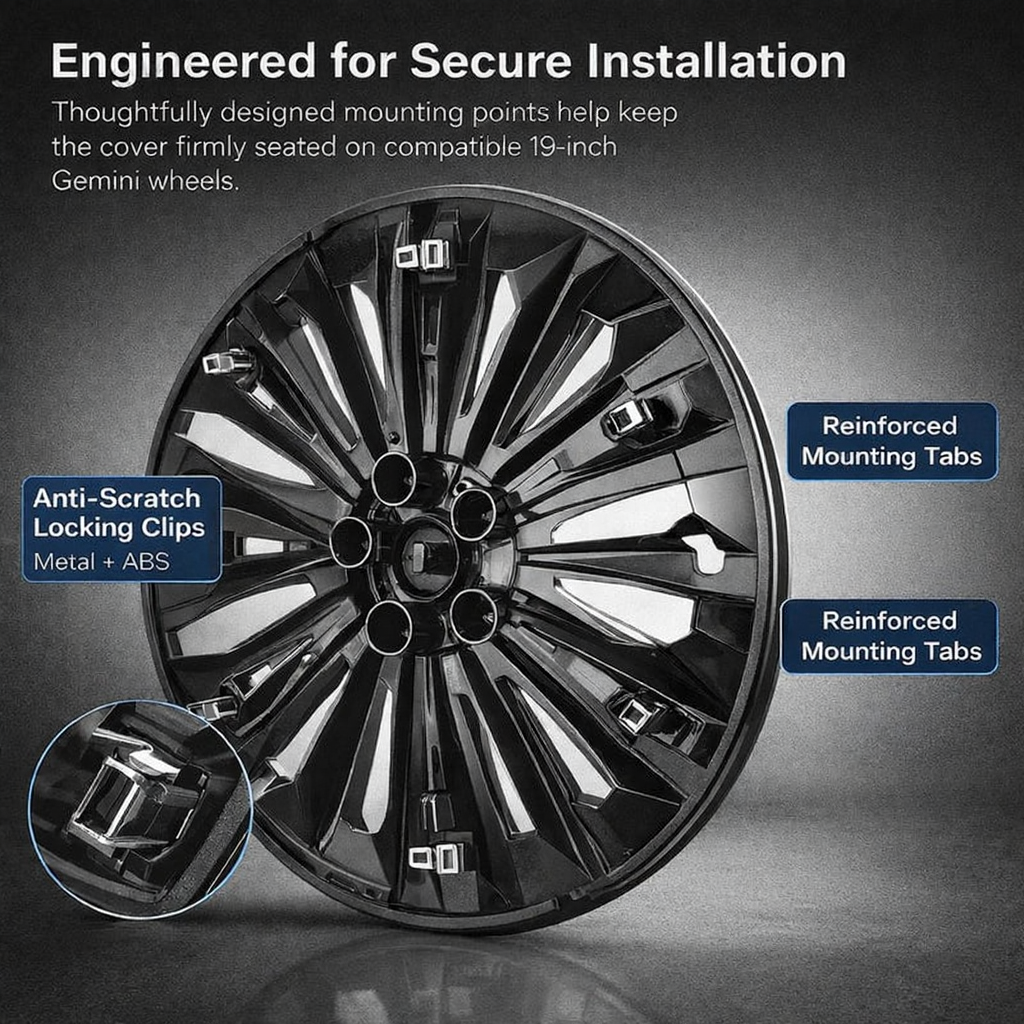 19" Wheel Covers for Tesla Model Y Wheels Rim Protectors (2020-2025.03)