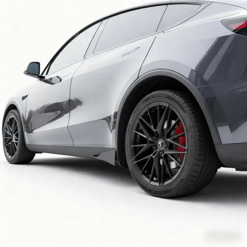 ABS Side Skirts Rocker Panel Splitter for Tesla Model Y Juniper 2025+
