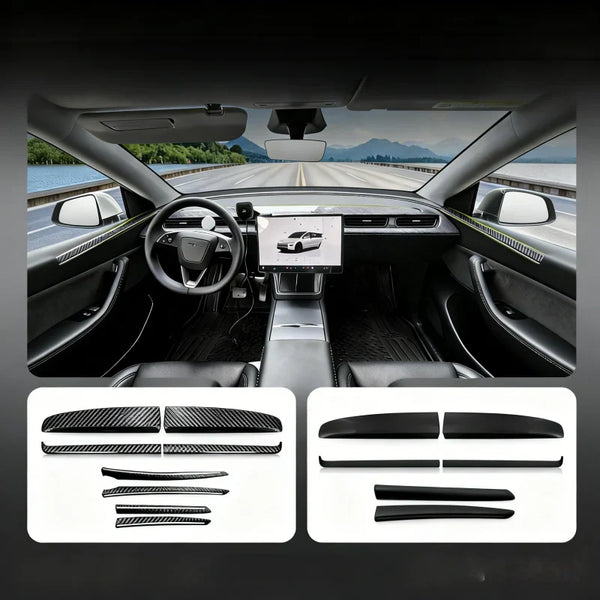 Trim Strips for Dashboard Door & Center Console Tesla Model Y Juniper 2025+