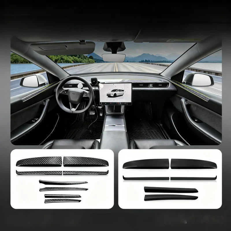 Trim Strips for Dashboard Door & Center Console Tesla Model Y Juniper 2025+ Main image