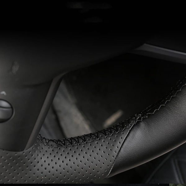 Leather Steering Wheel Cover for Tesla Model 3 Highland/3/Y