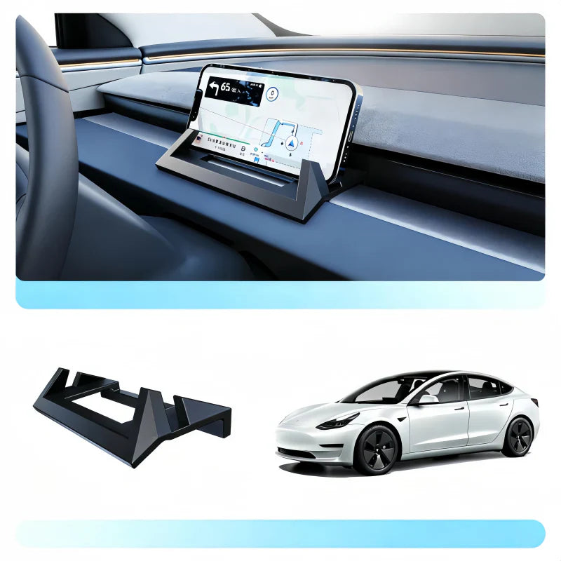 Custom Fit Tesla Phone Holder Dashboard Mount for Model 3 Highland / Model Y Juniper Main image