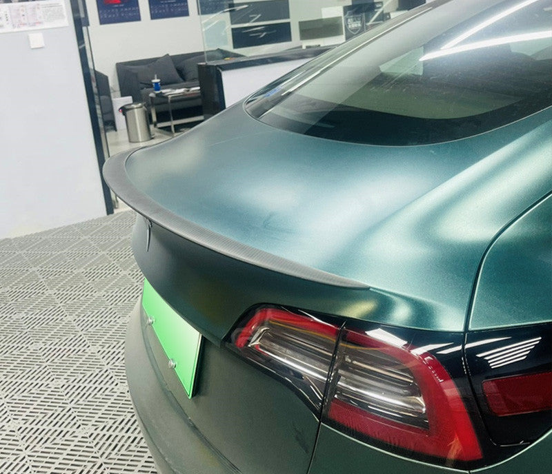 Tesla Model 3 Rear Spoiler - Real Molded Carbon Fiber Secondary image