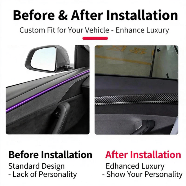 Trim Strips for Dashboard Door & Center Console Tesla Model Y Juniper 2025+