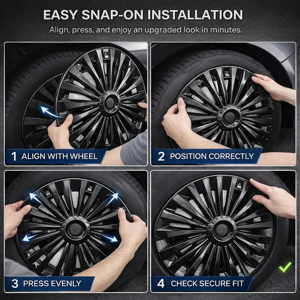 19" Wheel Covers for Tesla Model Y Wheels Rim Protectors (2020-2025.03)