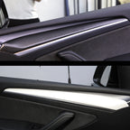 Carbon Fiber Interior Door Panel Cover Trim Fit For Tesla Model 3/Y （2021-2023）