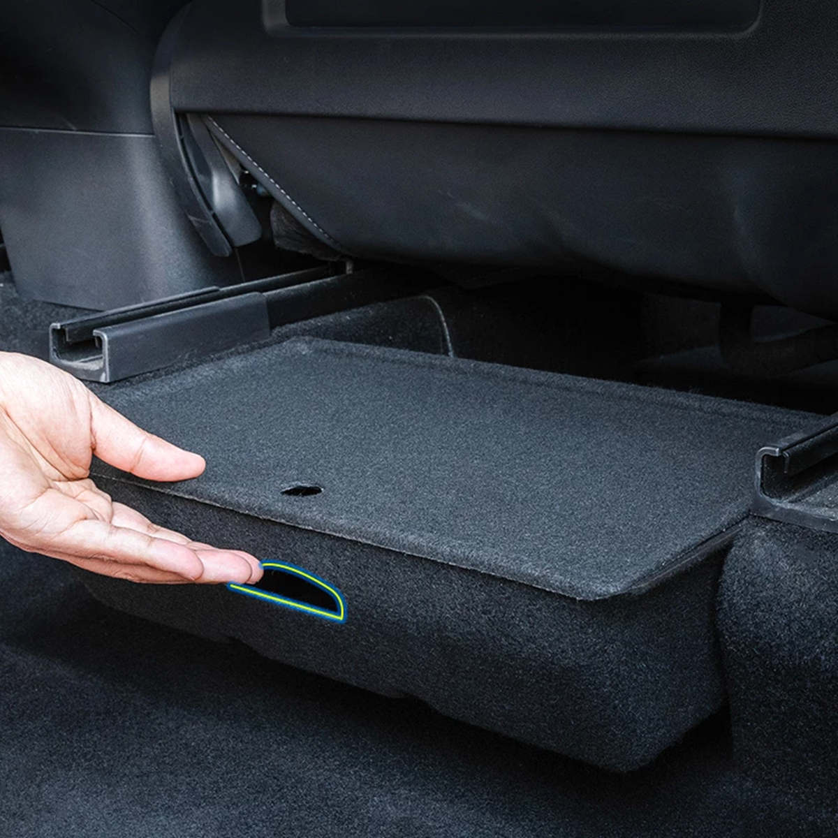 Cofre Portaobjetos Bajo El Asiento Del Tesla Model Y