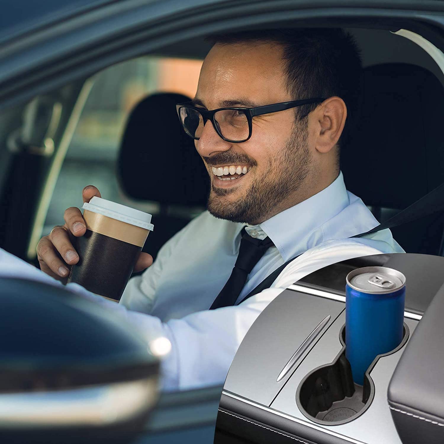 Rubber Cup Holder Insert for Tesla Model 3/Y Main image