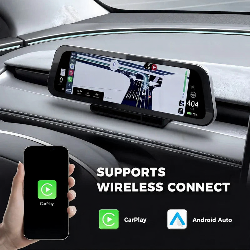 9.6-Inch Driver Display w/ Wireless CarPlay for Tesla Model 3/Y 2021-2026 (LHD Only)