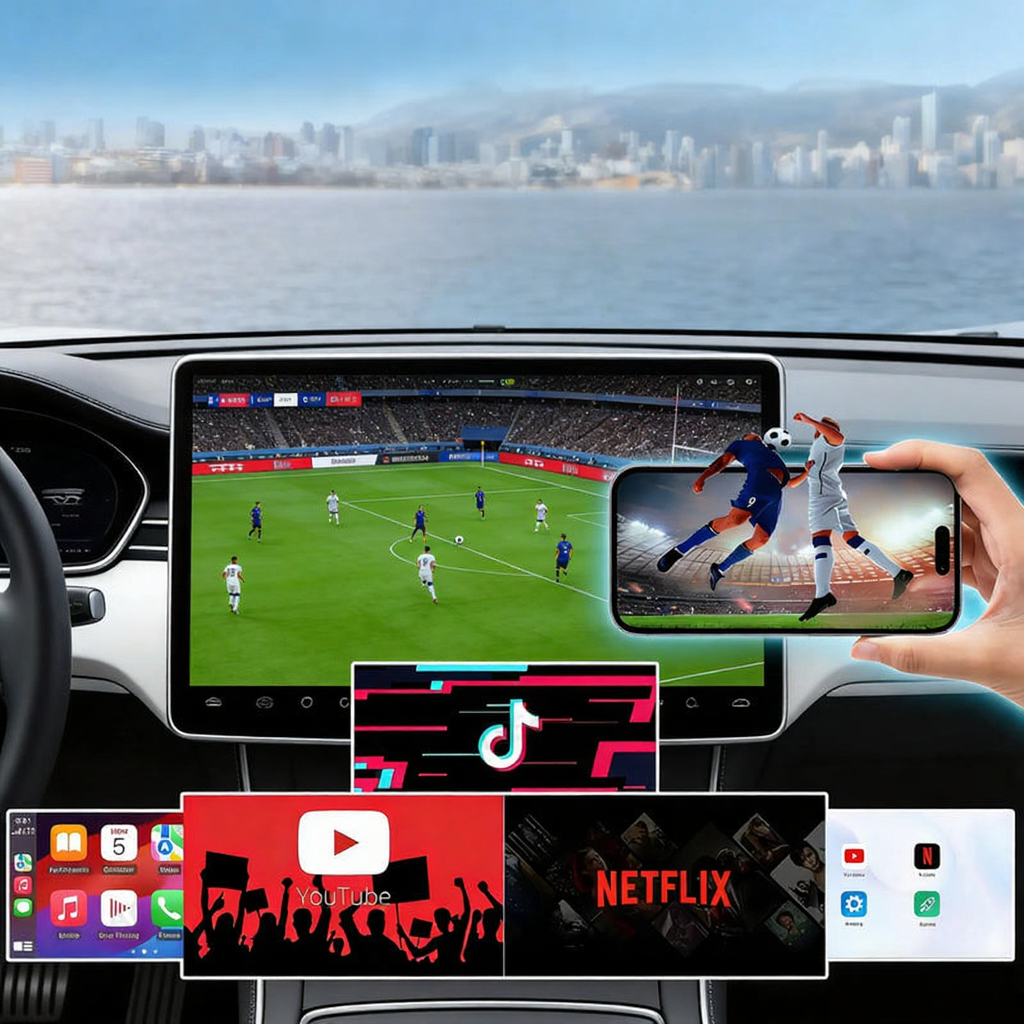 Wireless CarPlay & Android Auto Adapter Box for Tesla Model 3/Y/S/X/Cybertruck