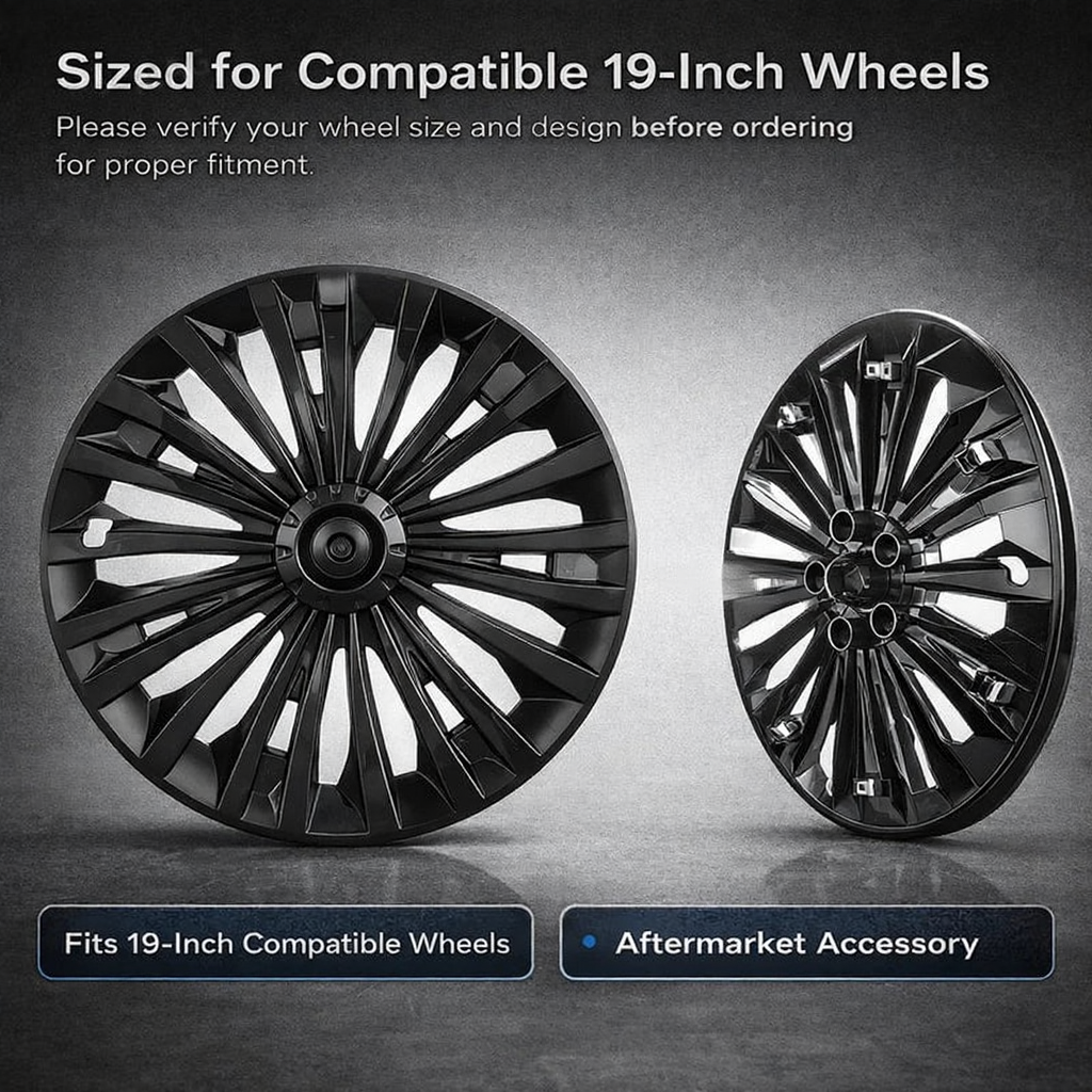 19" Wheel Covers for Tesla Model Y Wheels Rim Protectors (2020-2025.03)