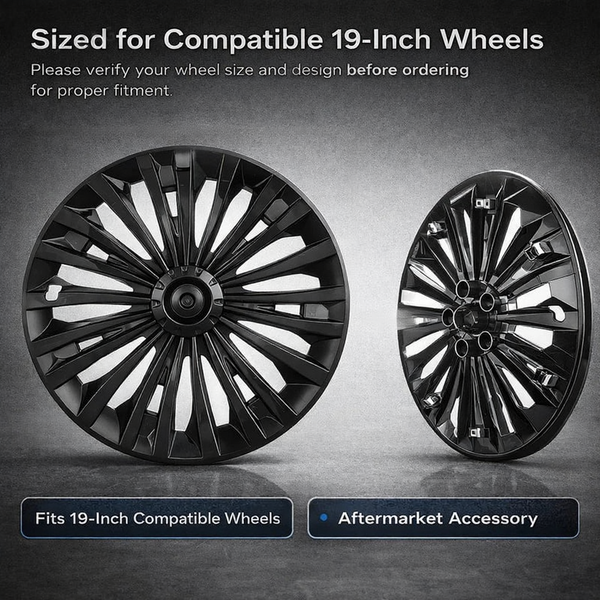 19" Wheel Covers for Tesla Model Y Wheels Rim Protectors (2020-2025.03)