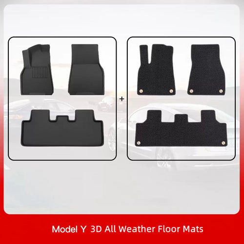 3D All Weather Tesla Model Y Floor Mats
