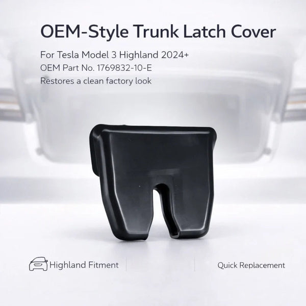 OEM-Style Trunk Latch Cover for Tesla Model 3 Highland 2024+ | 1769832-10-E