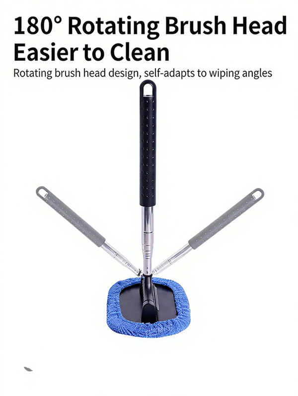 Tesla 3-in-1 Cleaning Kit - Car Windshield Squeegee Microfiber Dust Brush