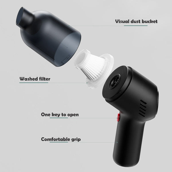 8000 Pa Handheld Tesla Vacuum Cleaner with Built-in Battery