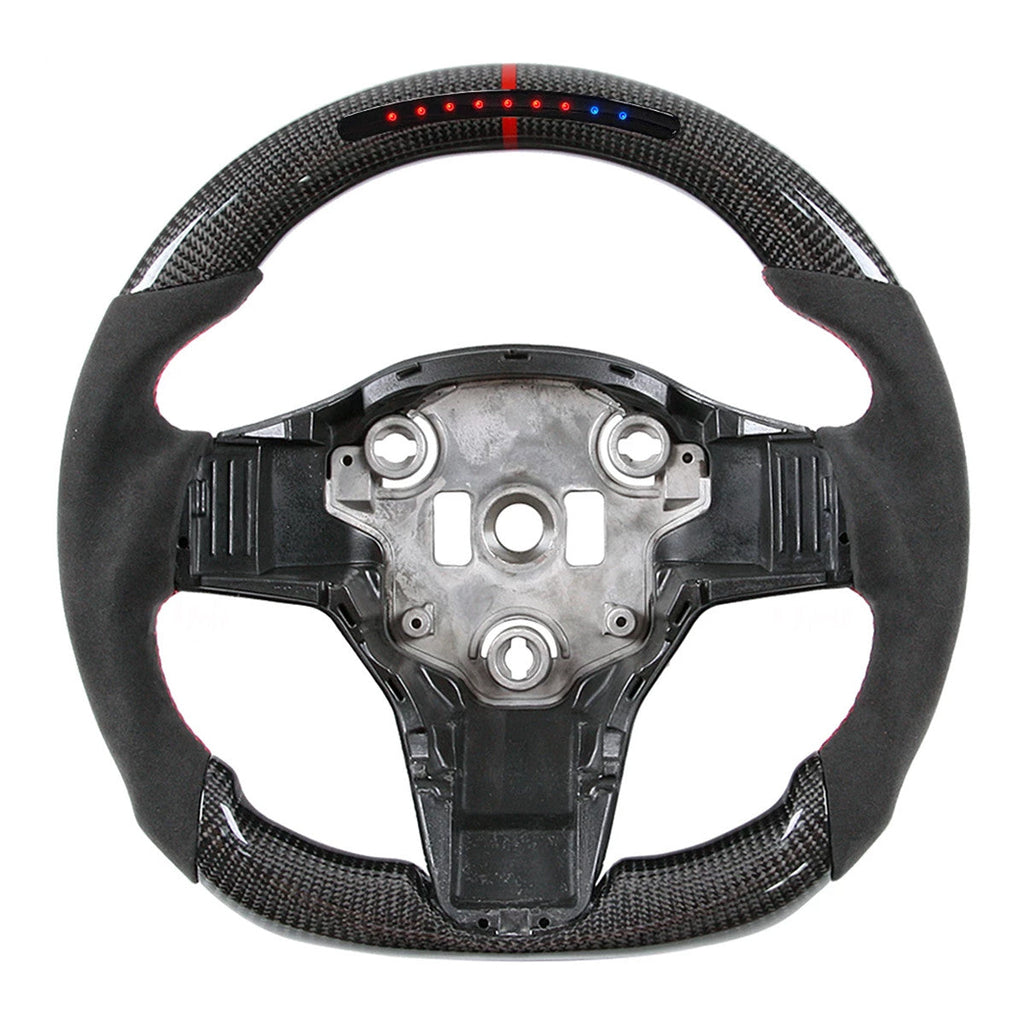 LED Sport Carbon Fiber Steering Wheel for Tesla Model 3 / Y