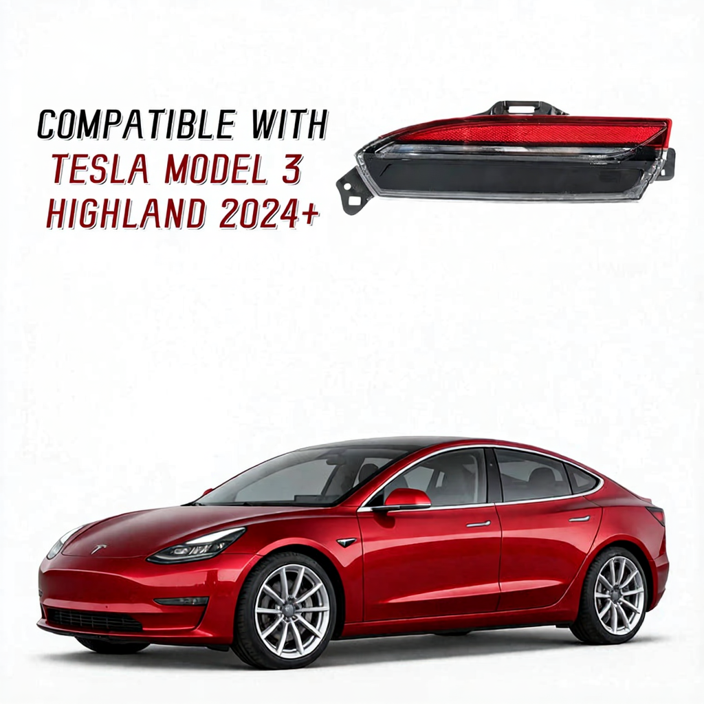 Rear Bumper LED Tail Fog Light Left/Right For Tesla Model 3 Highland 2024+ 1712513-00-D /1712514-00-D